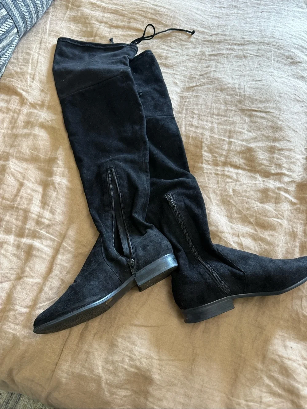 Gianni Bini Black Over-the-Knee Suede Boots